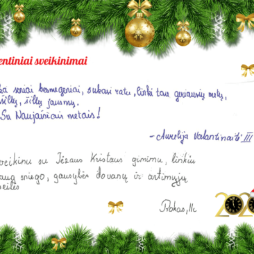 Šventiniai Skuodo rajono mokinių sveikinimai – nuoširdūs ir originalūs