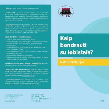 Parengtos etiško elgesio rekomendacijos bendraujant su lobistais