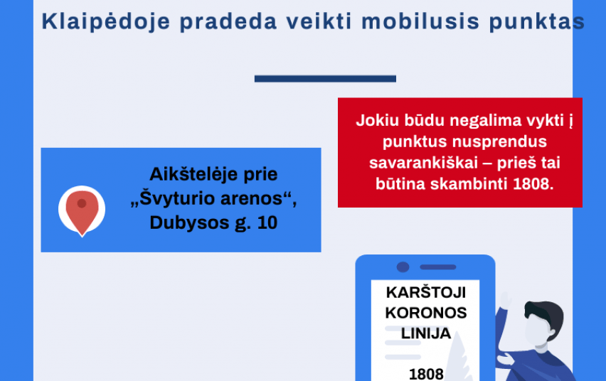 Klaipėdoje pradeda veikti mobilusis punktas