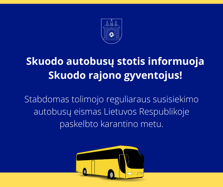 Stabdomas tolimojo reguliaraus susisiekimo autobusų eismas Lietuvos Respublikoje paskelbto karantino metu