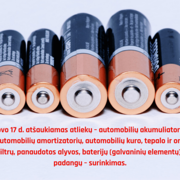 Dėl šalyje paskalbto karantino kovo 17 d. planuotas atliekų surinkimas atšaukiamas