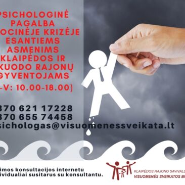 Skuodo rajono gyventojams psichologinės konsultacijos vykdomos nuotoliniu būdu