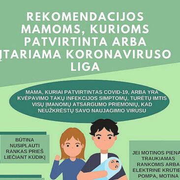 Rekomendacijos mamoms, kurioms patvirtinta arba įtariama Koronaviruso liga