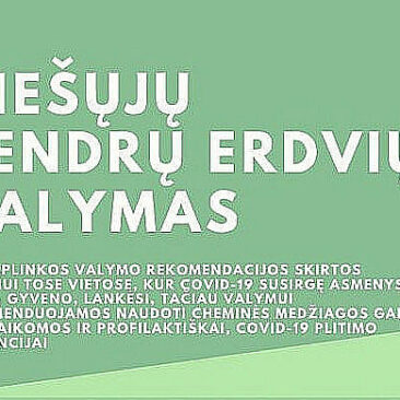 COVID-19 prevencija. Kaip valyti viešąsias bendras erdves?