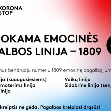 Karantino metu gyventojams įkurta nacionalinė vieninga emocinės paramos telefonu linija 1809