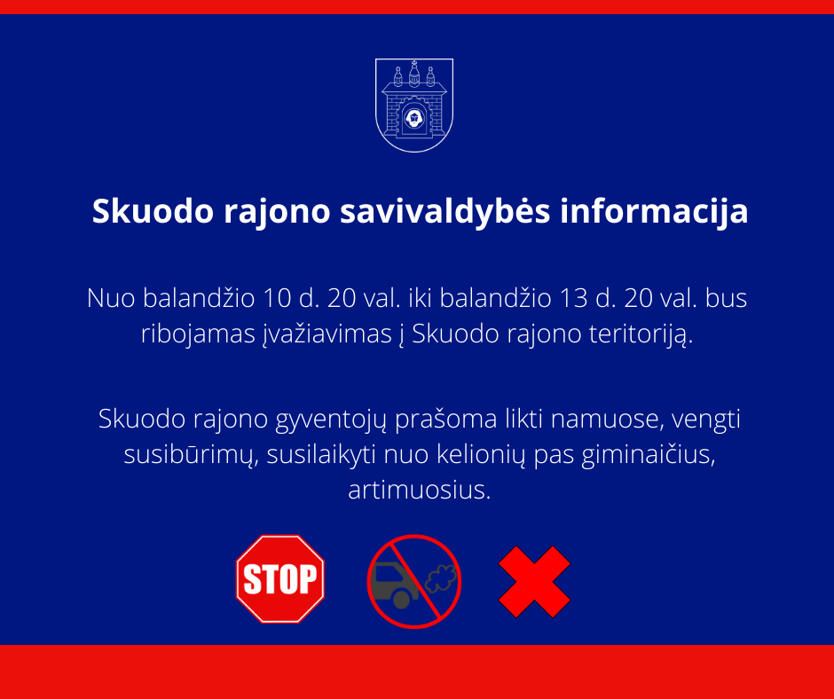 Velykų savaitgalį bus ribojamas eismas Skuodo rajono teritorijoje