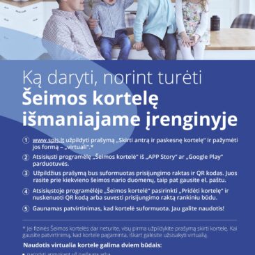 Veikia virtuali Šeimos kortelė