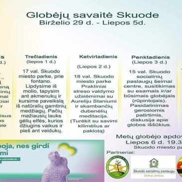 Globėjų savaitė Skuode – kasdien veiklos ir užsiėmimai