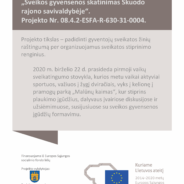 Prasidės pirmoji vaikų sveikatingumo stovykla: tai viena iš projekto „Sveikos gyvensenos skatinimas Skuodo rajono savivaldybėje“ veiklų