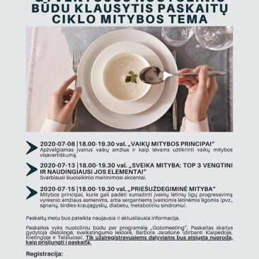 Rajono gyventojai kviečiami nuotoliniu būdu klausytis paskaitų ciklo mitybos tema