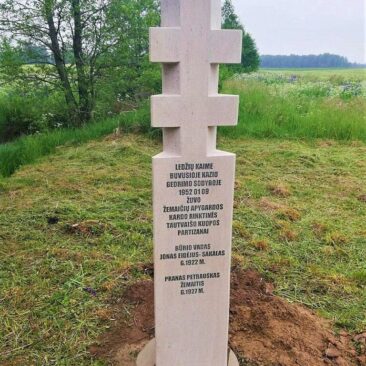 Ledžių kaime – rezistencinį judėjimą įamžinantis tipinis atminimo ženklas