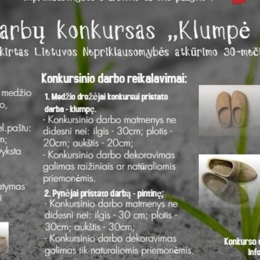 Kvietimas dalyvauti medžio darbų konkurse „Klumpė krepšyje“