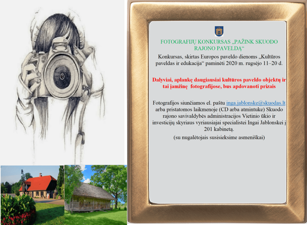 Skelbiamas fotografijų konkursas „Pažink Skuodo rajono paveldą“