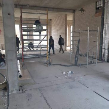 Tęsiasi Skuodo rajono savivaldybės viešosios bibliotekos naujojo pastato statybos darbai