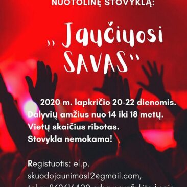 Skuodo rajono jaunimas kviečiamas dalyvauti nuotolinėje stovykloje „Jaučiuosi SAVAS“