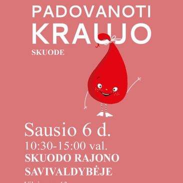 Nacionalinis kraujo centras kviečia nepamiršti kraujo donorystės