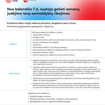 Nuo trečiadienio judėjimo ribojimai tarp savivaldybių atšaukiami