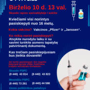 Jau šį ketvirtadienį Savivaldybėje vakcinacija nuo COVID-19 ligos gyva eile