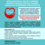 Kviečiame dalyvauti specializuotoje širdies ir kraujagyslių ligų ir cukrinio diabeto rizikos grupių asmenų sveikatos stiprinimo programoje: nauja grupė Ylakiuose