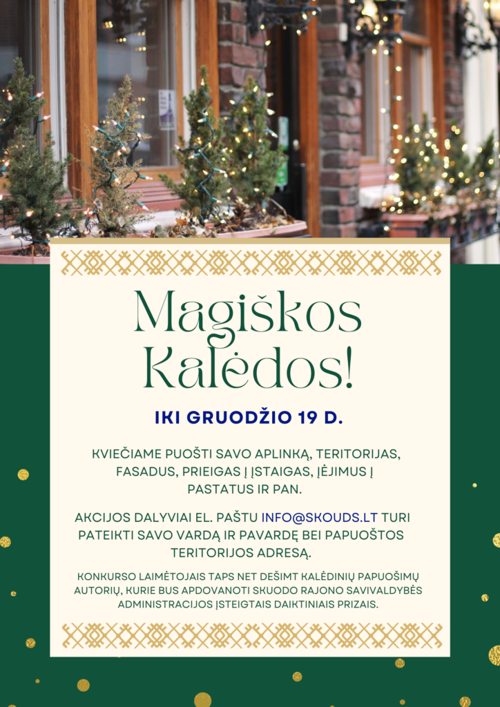 Akcija „Magiškos Kalėdos“: puoškite savo aplinką ir būkite šventinio reginio dalimi