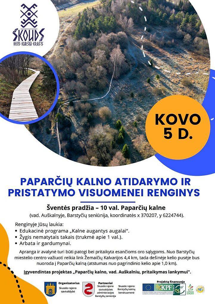 Paparčių kalno, vad. Auškalniu, atidarymo ir pristatymo visuomenei renginys
