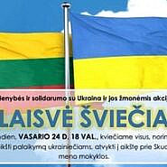 Vienybės ir solidarumo su Ukraina ir jos žmonėmis akcija