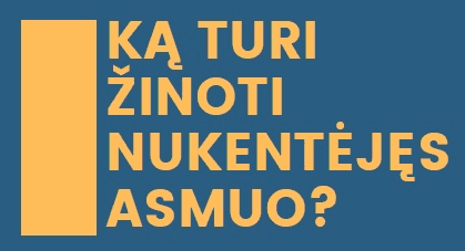 Dėl elektroninio leidinio nukentėjusiems asmenims