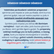 Dėl įvykių Ukrainoje kalio jodido tablečių ir kitų jodo preparatų vartoti nereikia
