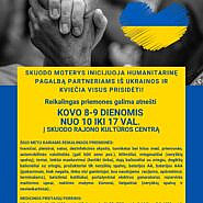 Skuodo moterys inicijuoja humanitarinę pagalbą partneriams iš Ukrainos