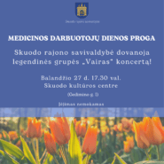 Medicinos darbuotojų dienos proga dovanojamas koncertas