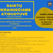 Pradėjo veikti daiktų ukrainiečiams atiduotuvė