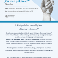Kviečiame į Socialinės apsaugos ir darbo ministerijos vykdomą iniciatyvą „Kas man priklauso?“