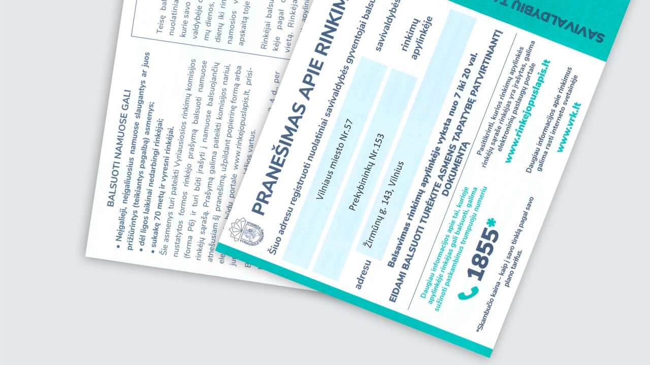 Savaitgalį baigiami platinti pranešimai apie rinkimus