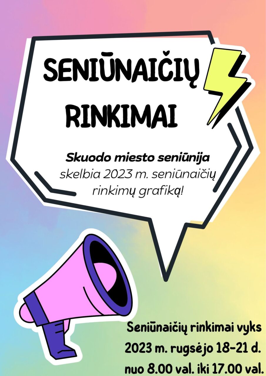 Skuodo miesto seniūnija skelbia 2023 m. seniūnaičių rinkimų grafiką