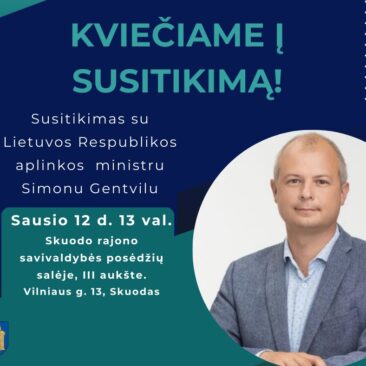 Kviečiame į susitikimą su aplinkos ministru