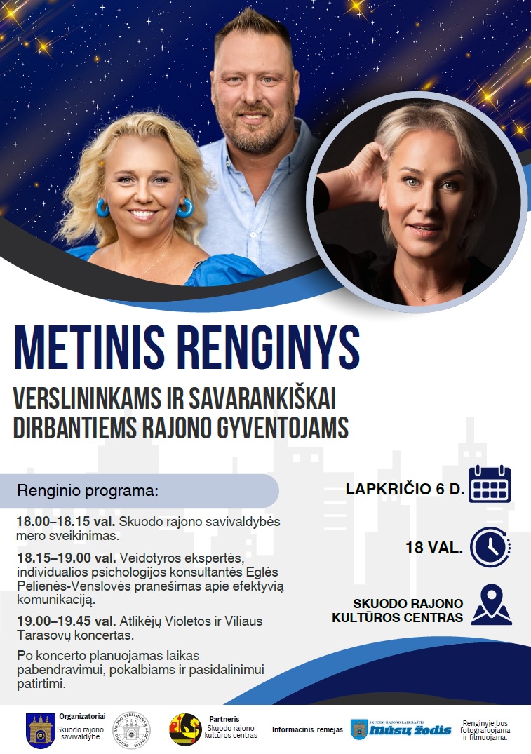 Metinis renginys verslininkams ir savarankiškai dirbantiems rajono gyventojams