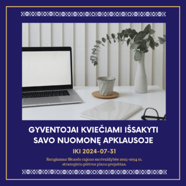 Rengiamas Skuodo rajono savivaldybės 2025–2034 m. strateginio plėtros plano projektas: gyventojai kviečiami išsakyti savo nuomonę apklausoje