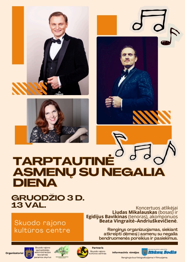 Kviečiame į Tarptautinės asmenų su negalia dienos koncertą!