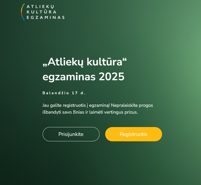 Prasidėjo registracija į 6-ąjį Atliekų kultūros egzaminą
