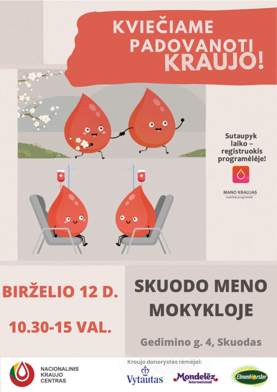 Kviečiame padovanoti kraujo!