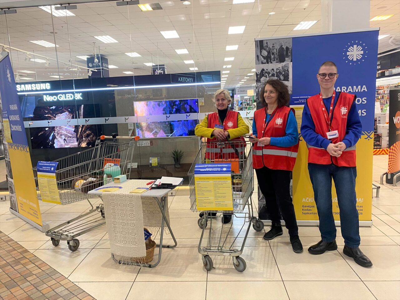 Daugiau nei 30-yje Lietuvos miestų Caritas rinks paramą Ukrainai