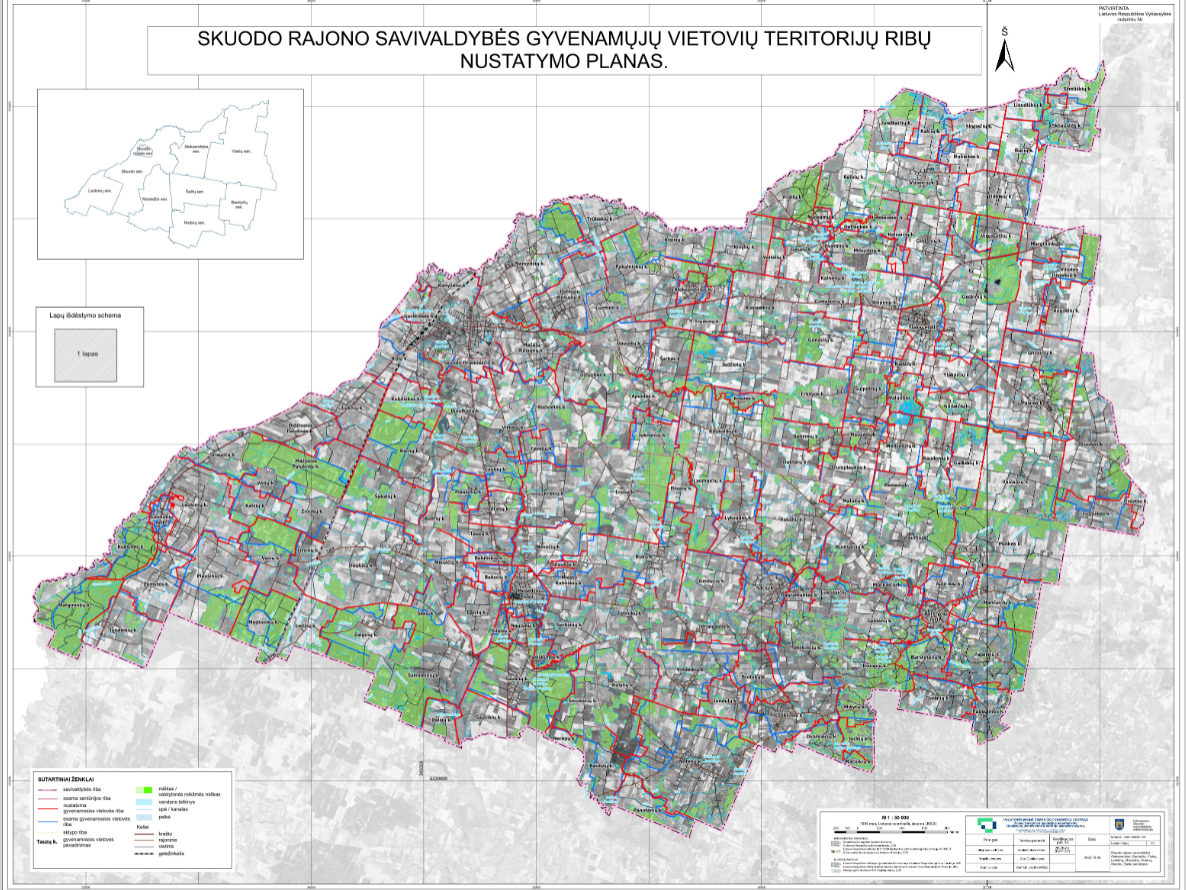 Parengtas Skuodo rajono gyvenamųjų vietovių ribų planas