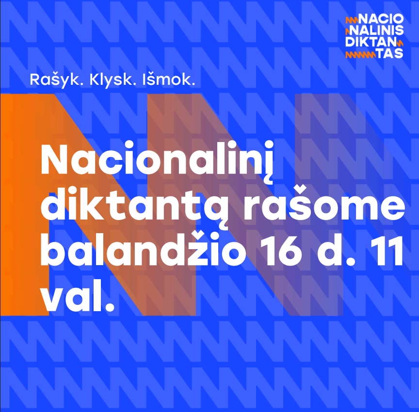 Kviečiame lietuvių kalbos mylėtojus rašyti Nacionalinį diktantą!