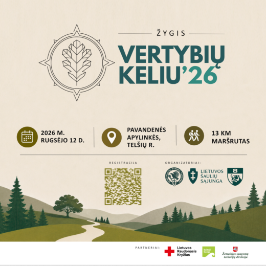 Featured image for article: Kvietimas dalyvauti žygyje „Vertybių keliu‘26“