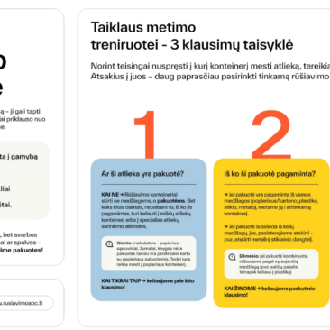 Featured image for article: Taiklaus rūšiavimo atmintinė