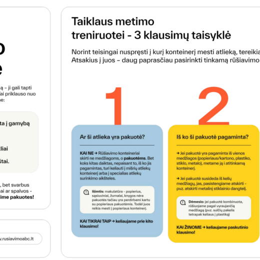 Featured image for article: Taiklaus rūšiavimo atmintinė