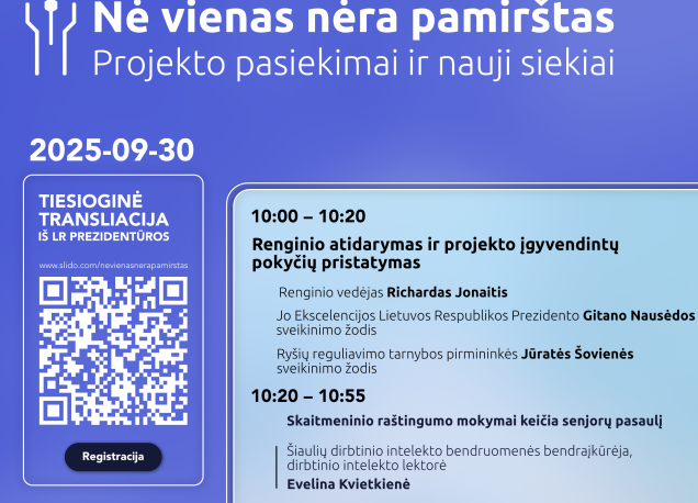 Nacionalinis skaitmeninis raštingumo projektas „Nė vienas nėra pamirštas“