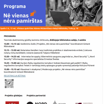 „Nė vienas nėra pamirštas“ Jus kviečia pasiklausyti nuotolinių paskaitų!