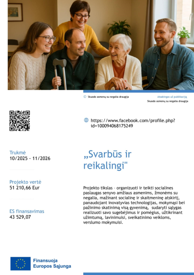 Projektas „Svarbūs ir reikalingi“