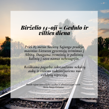 Birželio 14-oji – Gedulo ir vilties diena